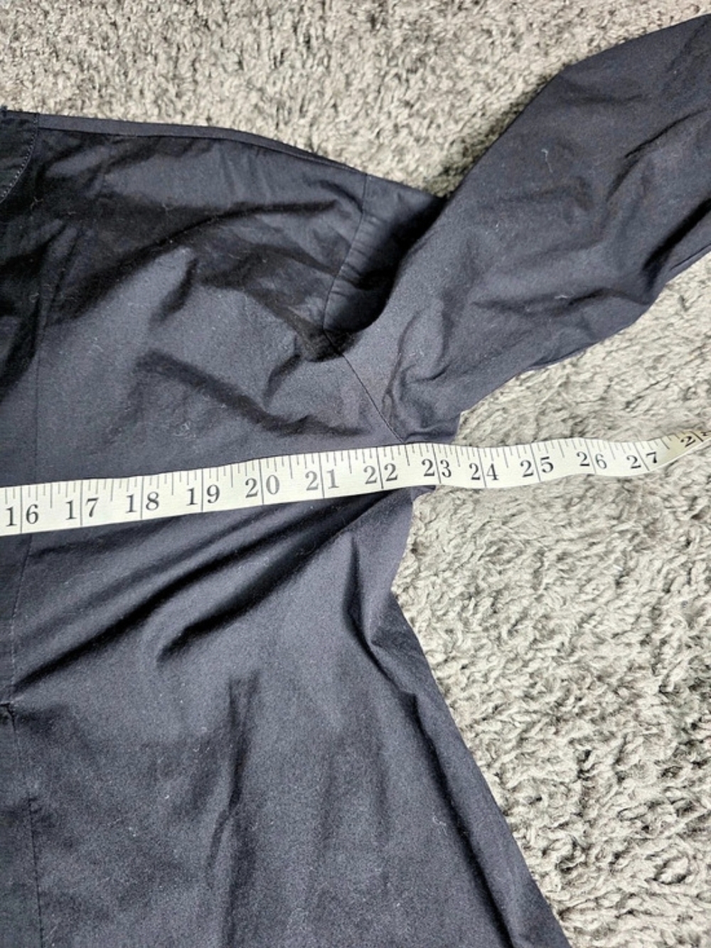 Zara Poplin Tiered Asymmetric Hem Dress Black XS - Picture 7 of 7